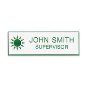 Xstamper Standard Logo Name Badges - 3" Width x 1" Height - Plastic - 1 Each