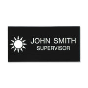 Xstamper Standard Logo Name Badges - 3" Width x 1.5" Height - Plastic - 1 Each