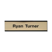 Xstamper Framed Standard Aluminum Wall Sign - 8" Width x 2" Height - Wall Mountable - Indoor, Outdoor - Aluminum - Black - 1 Each