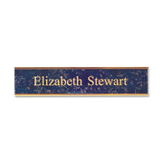Xstamper Framed Standard Aluminum Wall Sign - 10" Width x 2" Height - Wall Mountable - Indoor, Outdoor - Aluminum - Gold - 1 Each