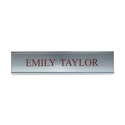 Xstamper Framed Standard Aluminum Wall Sign - 10" Width x 2" Height - Wall Mountable - Indoor, Outdoor - Aluminum - Silver - 1 Each