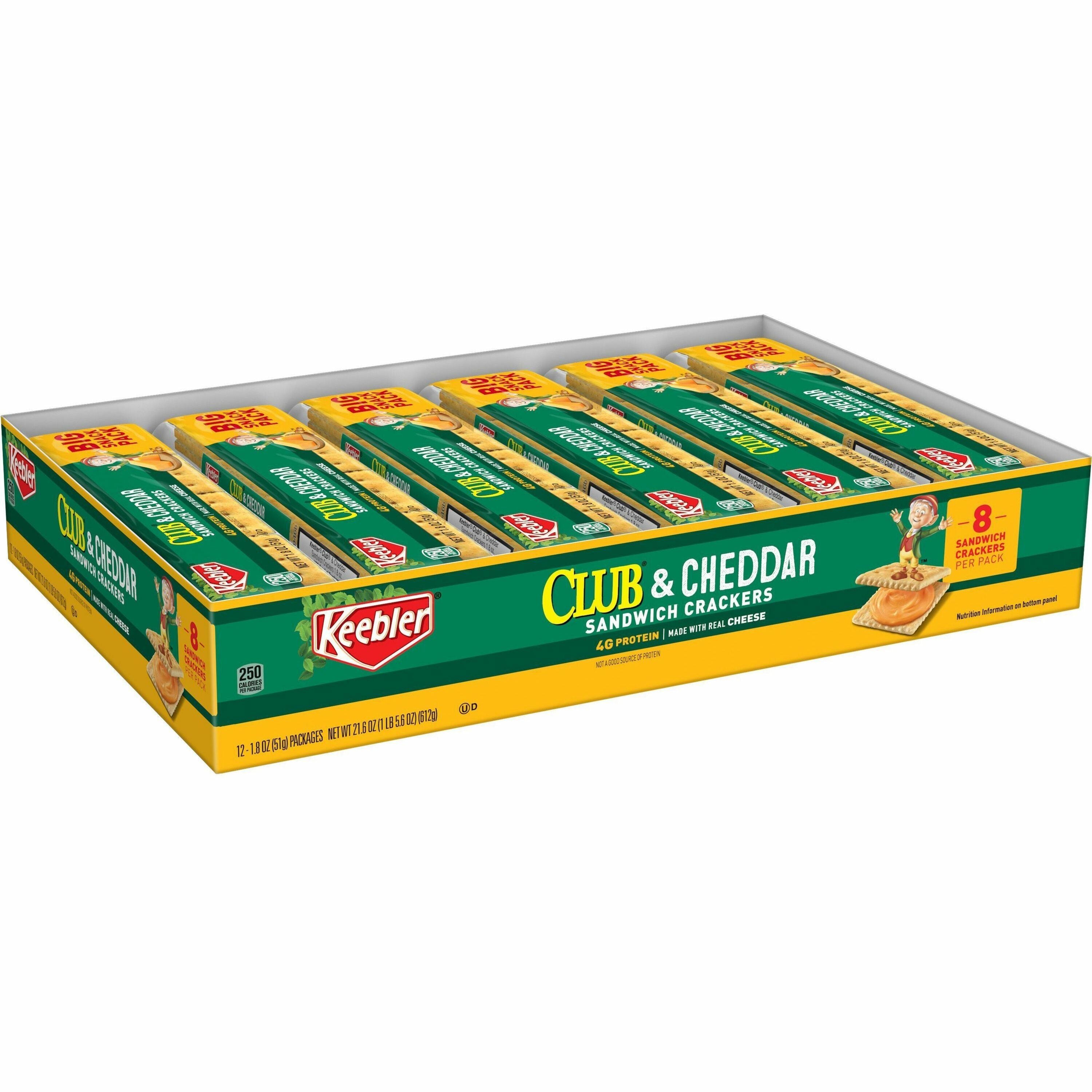 Cheese, Club and Cheddar - 1.35 lb - 12 / Box