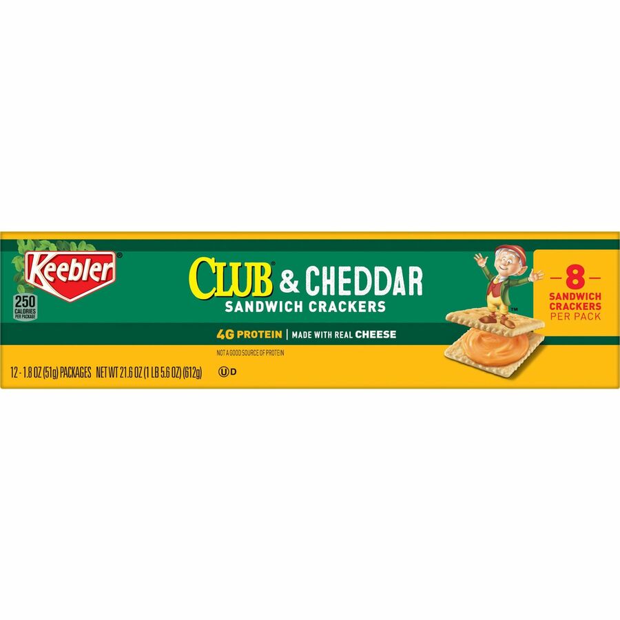 Cheese, Club and Cheddar - 1.35 lb - 12 / Box