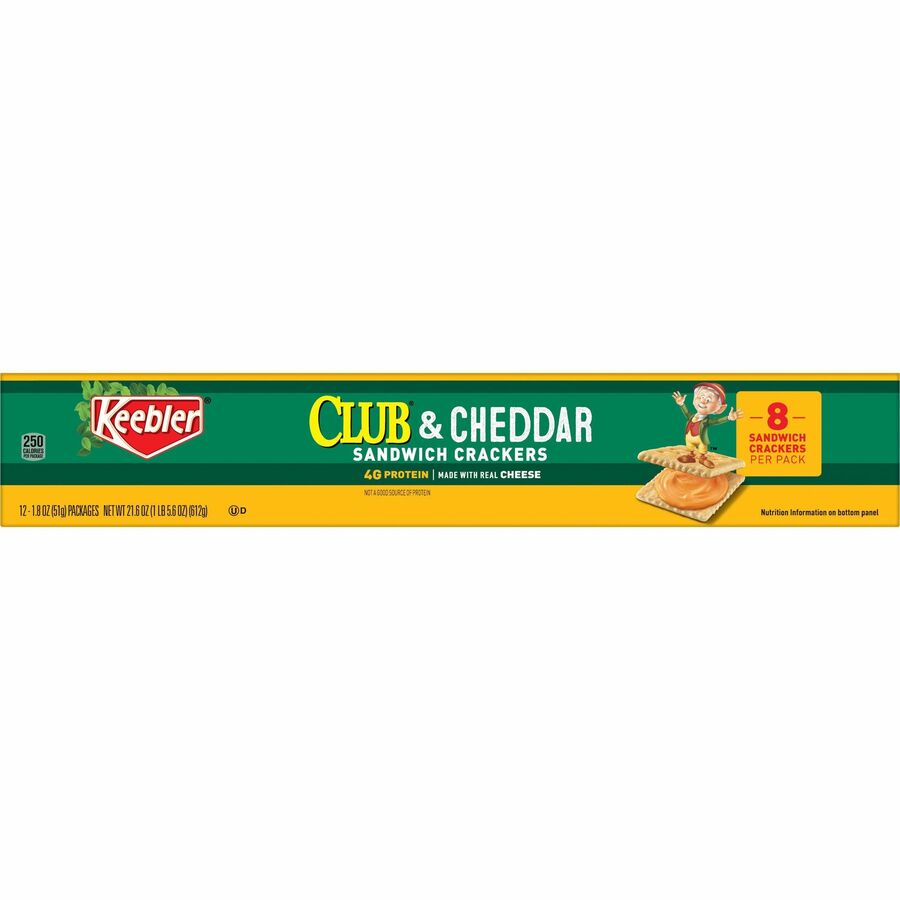 Cheese, Club and Cheddar - 1.35 lb - 12 / Box