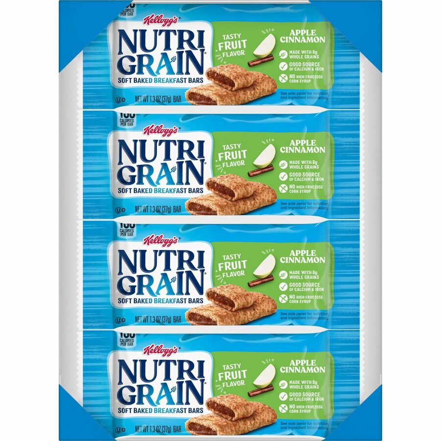 Nutri-Grain Keebler Fruity Cereal Bars - Low Fat - Apple Cinnamon - 1.30 oz - 16 / Box