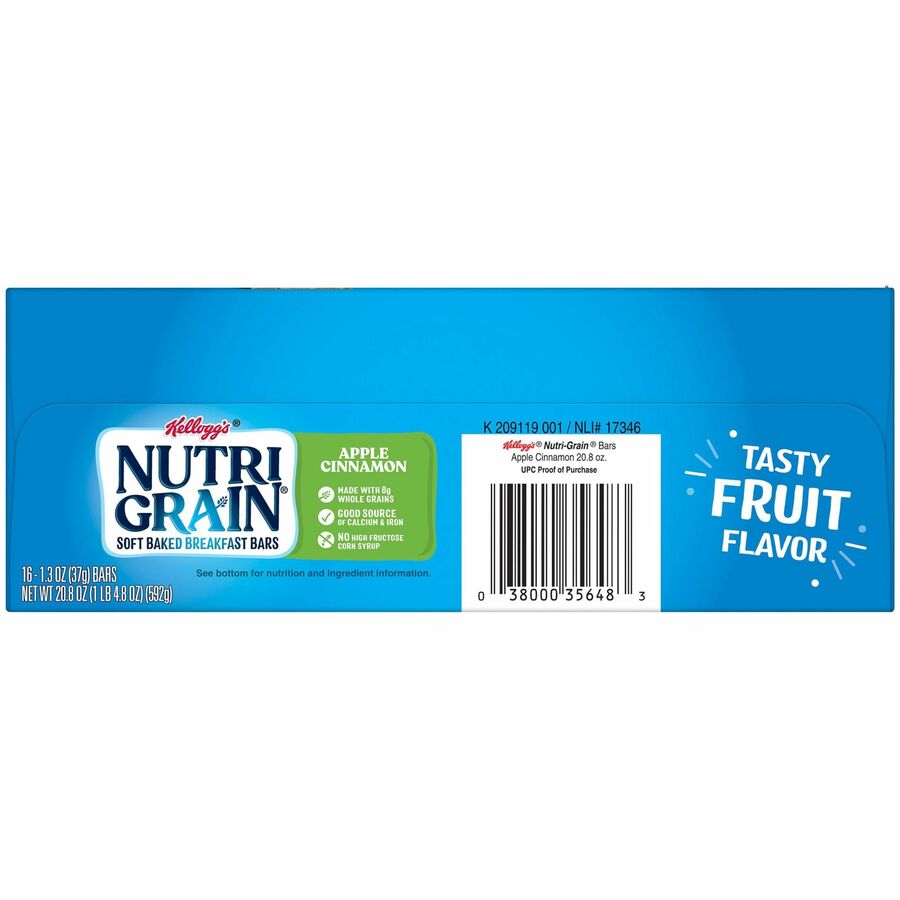 Nutri-Grain Keebler Fruity Cereal Bars - Low Fat - Apple Cinnamon - 1.30 oz - 16 / Box
