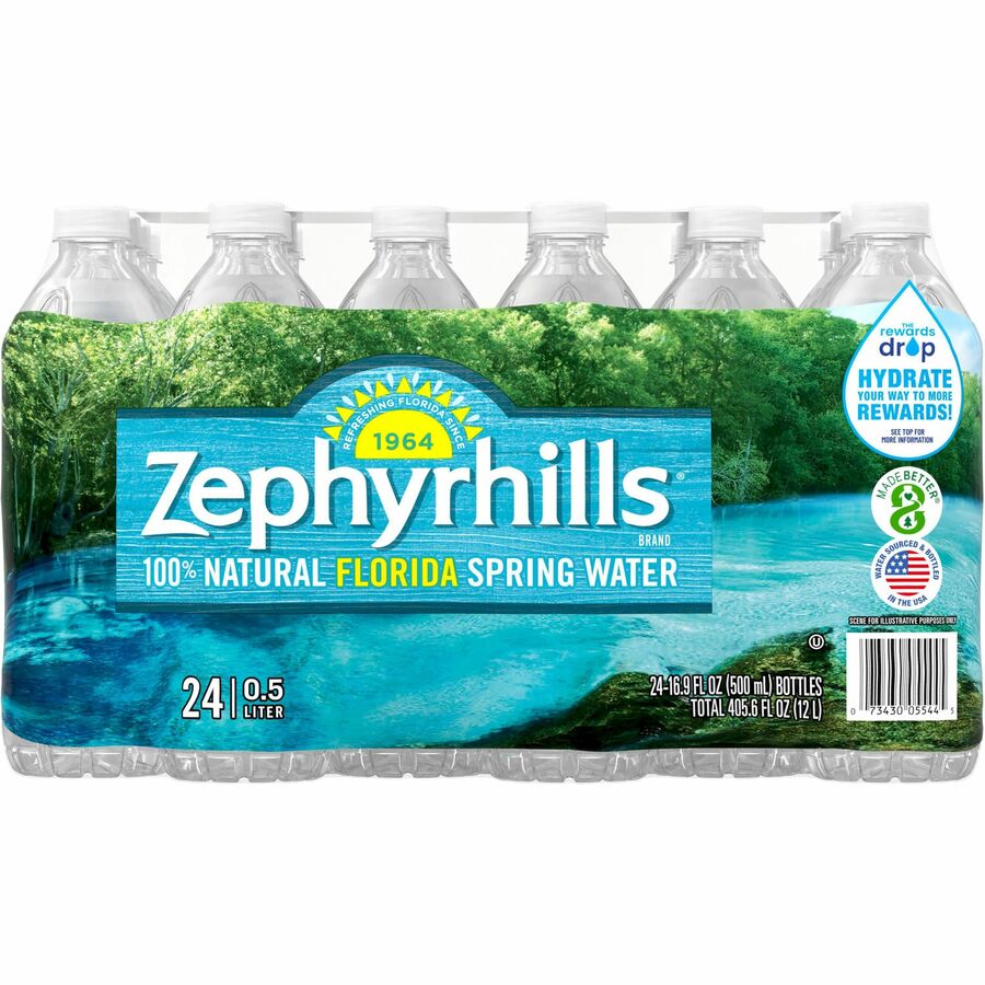 Primo Brands Premium Bottled Spring Water - Ready-to-Drink - 16.91 fl oz (500 mL) - 24 / Carton