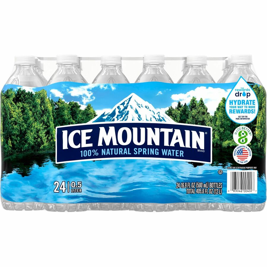 Primo Brands Premium Bottled Spring Water - Ready-to-Drink - 16.91 fl oz (500 mL) - 24 / Carton