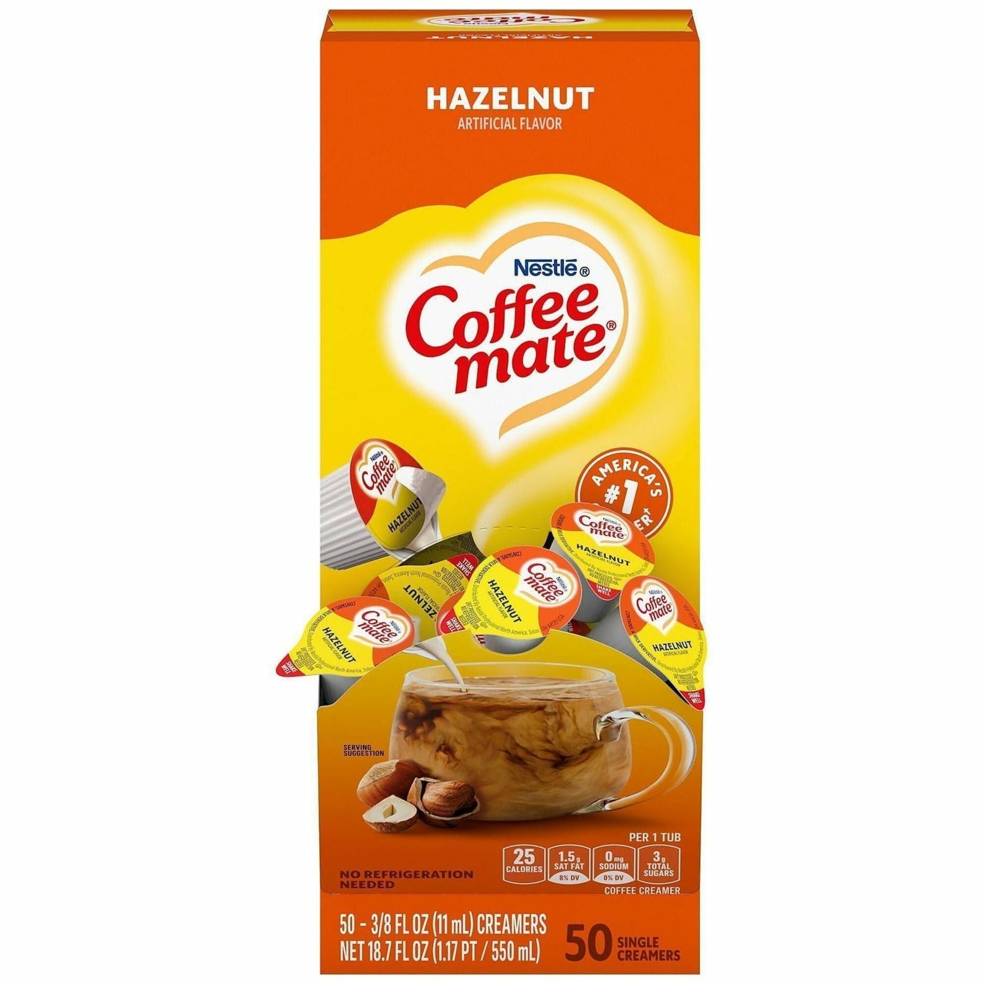 Coffee mate Hazelnut Nondairy Liquid Creamer Singles