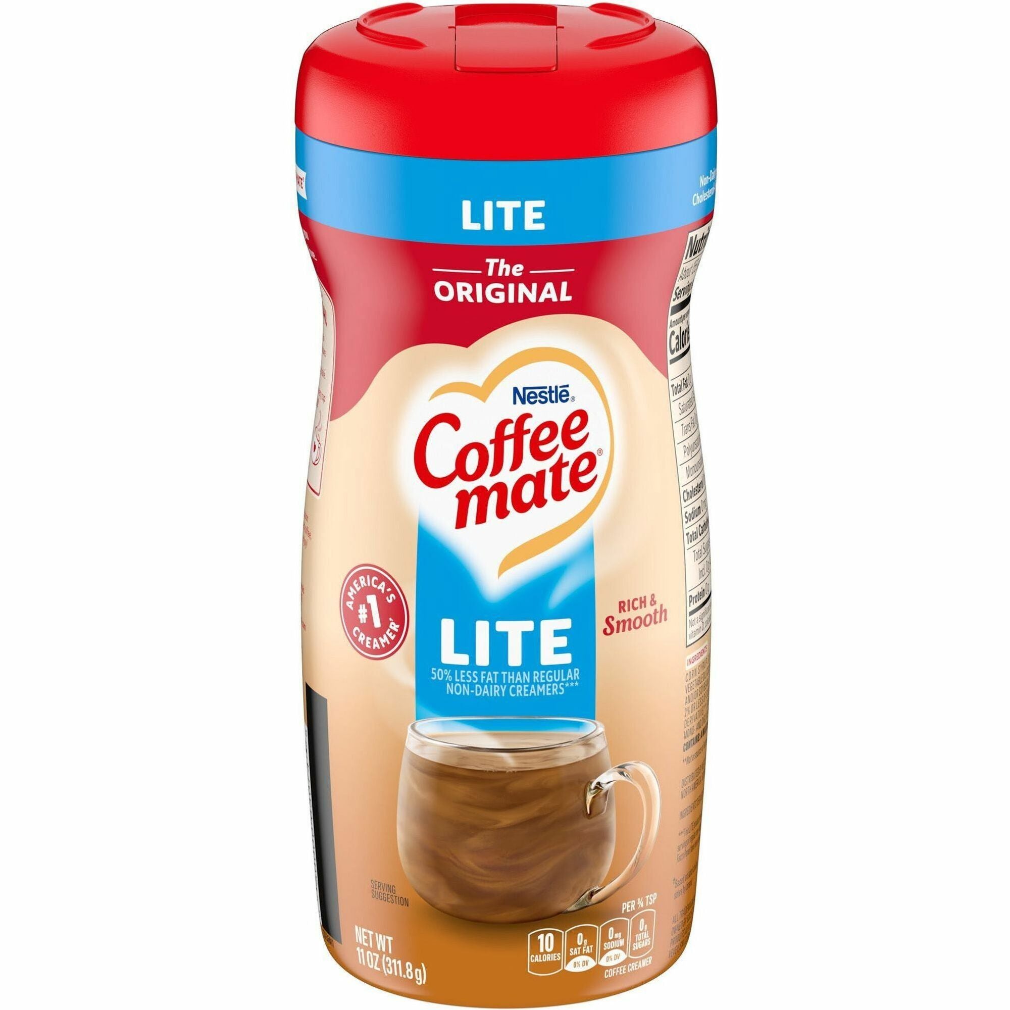 Coffee mate Original Lite Powdered Coffee Creamer Canister - Original Lite Flavor - 0.69 lb (11 oz) - 155 Serving - 1 Each