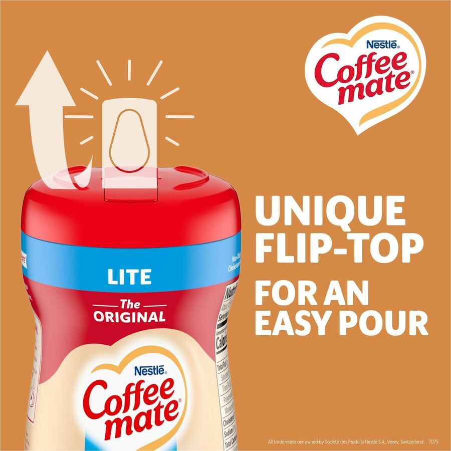 Coffee mate Original Lite Powdered Coffee Creamer Canister - Original Lite Flavor - 0.69 lb (11 oz) - 155 Serving - 1 Each