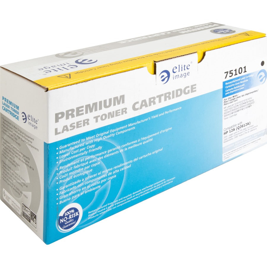 Elite Image Remanufactured Laser Toner Cartridge 12A (Q2612A) - Black - 1 Each - 2000 Pages