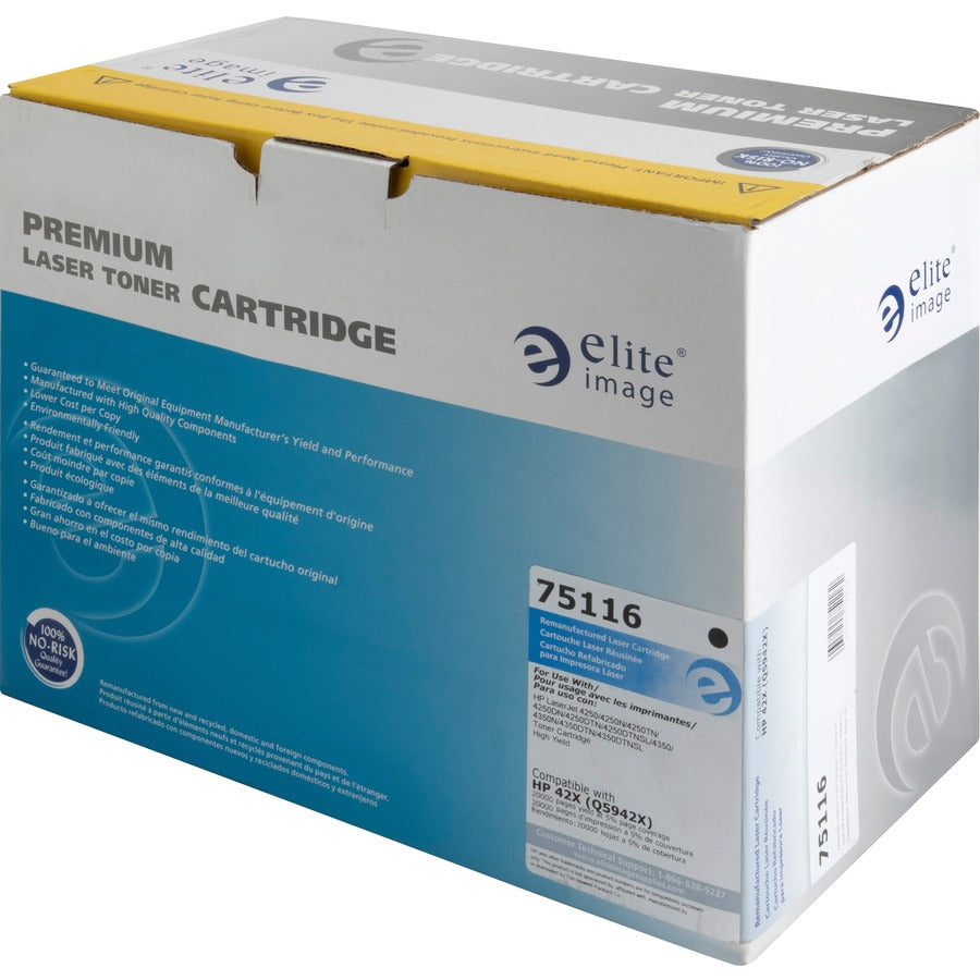 Elite Image Remanufactured Laser Toner Cartridge 42X (Q5942X) - Black - 1 Each