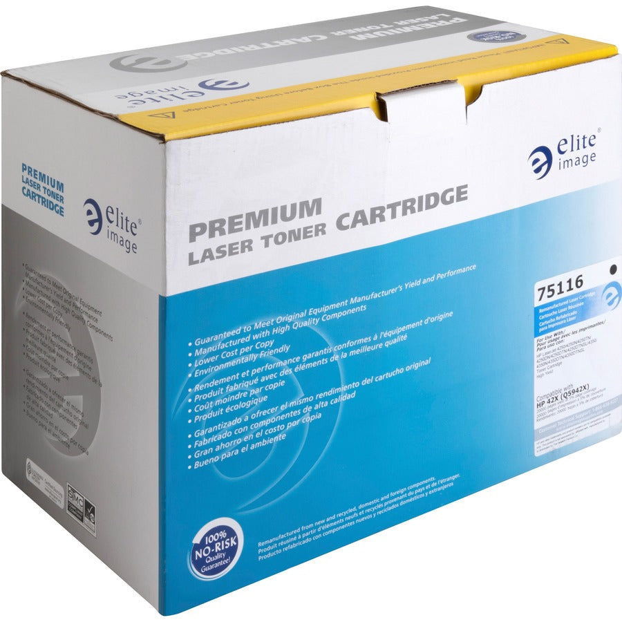 Elite Image Remanufactured Laser Toner Cartridge 42X (Q5942X) - Black - 1 Each