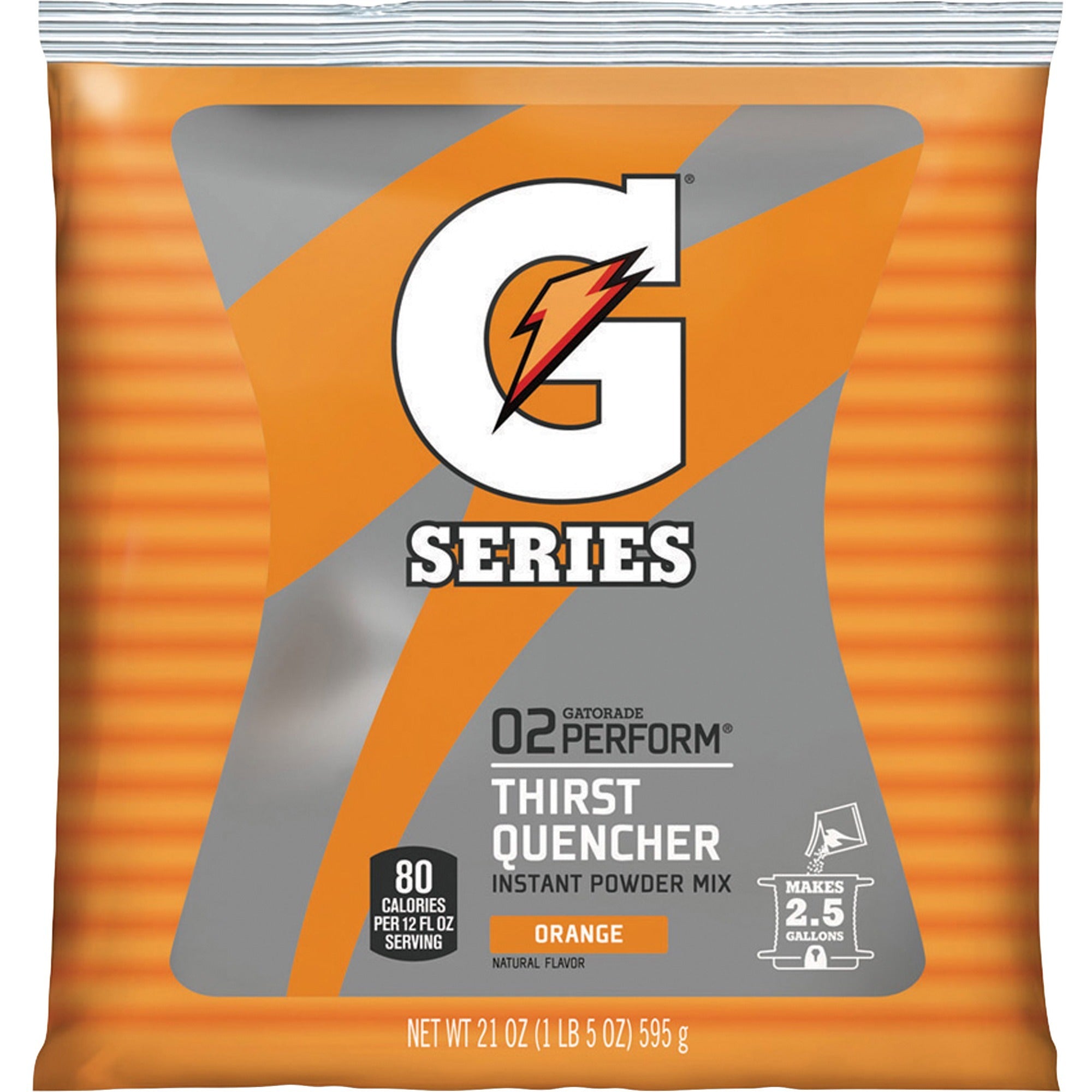 Gatorade Orange Thirst Quencher Powder Mix - Powder - 1.31 lb - 2.50 gal Maximum Yield - Orange - 1 Pack