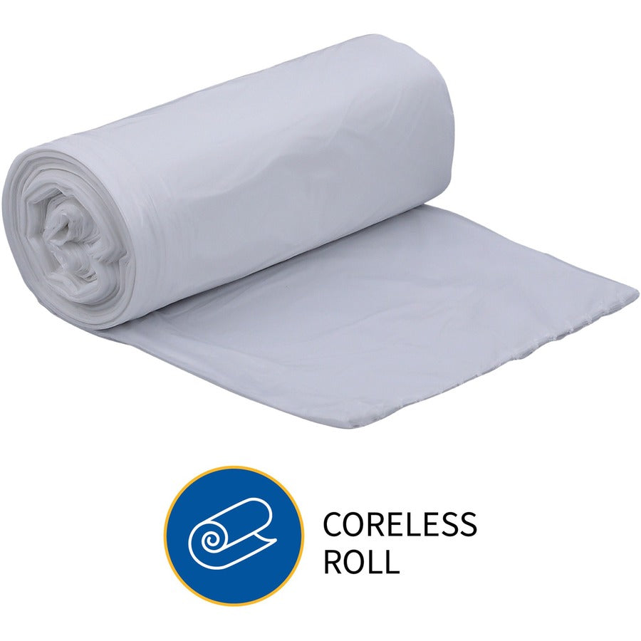 Genuine Joe Clear Trash Can Liners - Small Size - 16 gal Capacity - 33" Length x 24" Width x 0.60 mil (15 Micron) Thickness - Low Density - Clear - 500/Box - 1 Carton