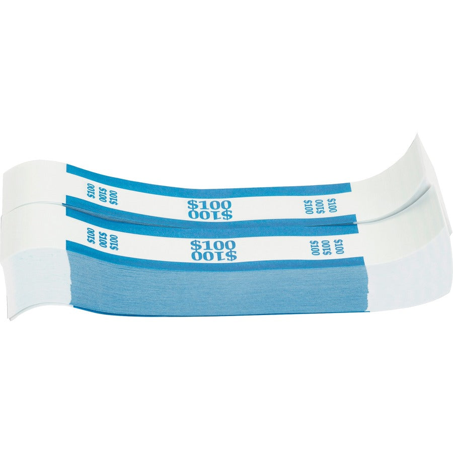 Sparco White Kraft ABA Bill Straps - 1000 Wrap(s) - Total $100 in $1 Denomination - Kraft - Blue - 1000 / Pack