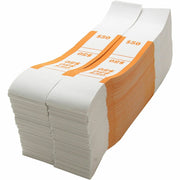 Sparco White Kraft ABA Bill Straps - 1000 Wrap(s) - Total $50 in $1 Denomination - Kraft - Orange - 1000 / Pack