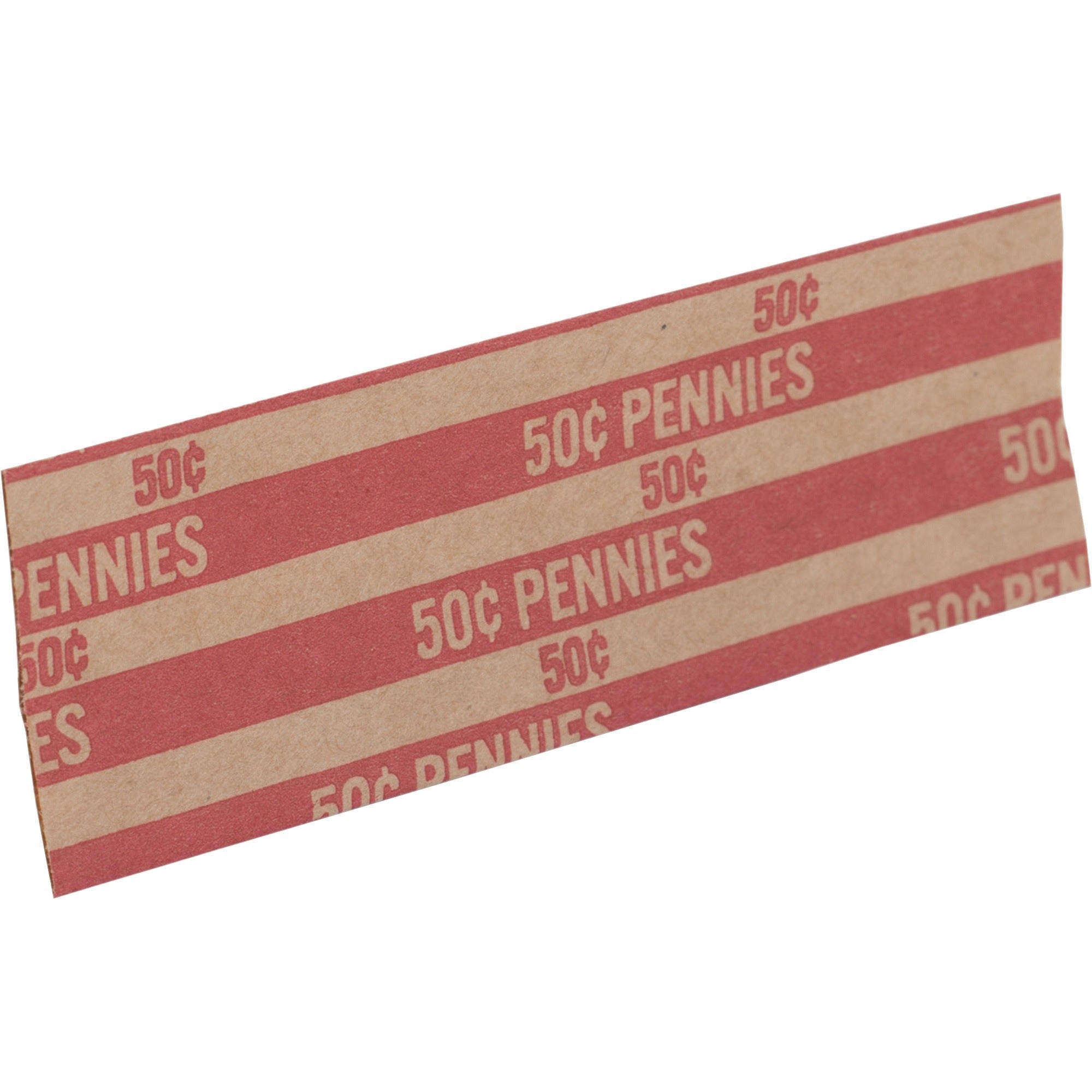 Sparco Flat Coin Wrappers - 1000 Wrap(s) - Total $0.50 in 50 Coins of 1¢ Denomination - 60 lb Basis Weight - Kraft - Red - 1000 / Pack