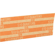 Sparco Flat Coin Wrappers - 1000 Wrap(s) - Total $10 in 40 Coins of 25¢ Denomination - 60 lb Basis Weight - Kraft - Orange - 1000 / Pack