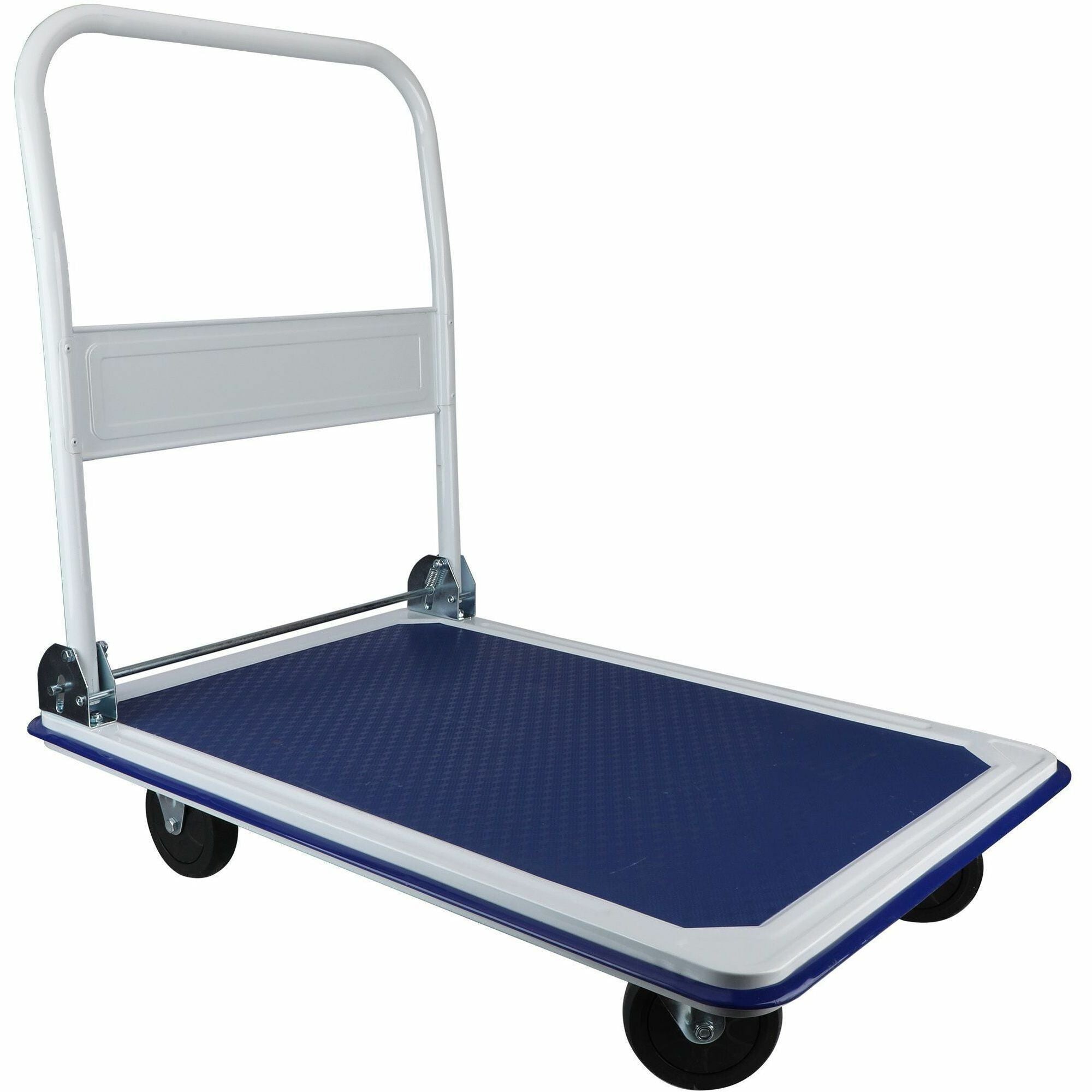 Sparco Folding Platform Truck - Tubular Handle - 660 lb Load Capacity - Steel, Polyvinyl Chloride (PVC) - 24.75" Width x 36" Depth x 29.50" Height - Gray - 1 Each