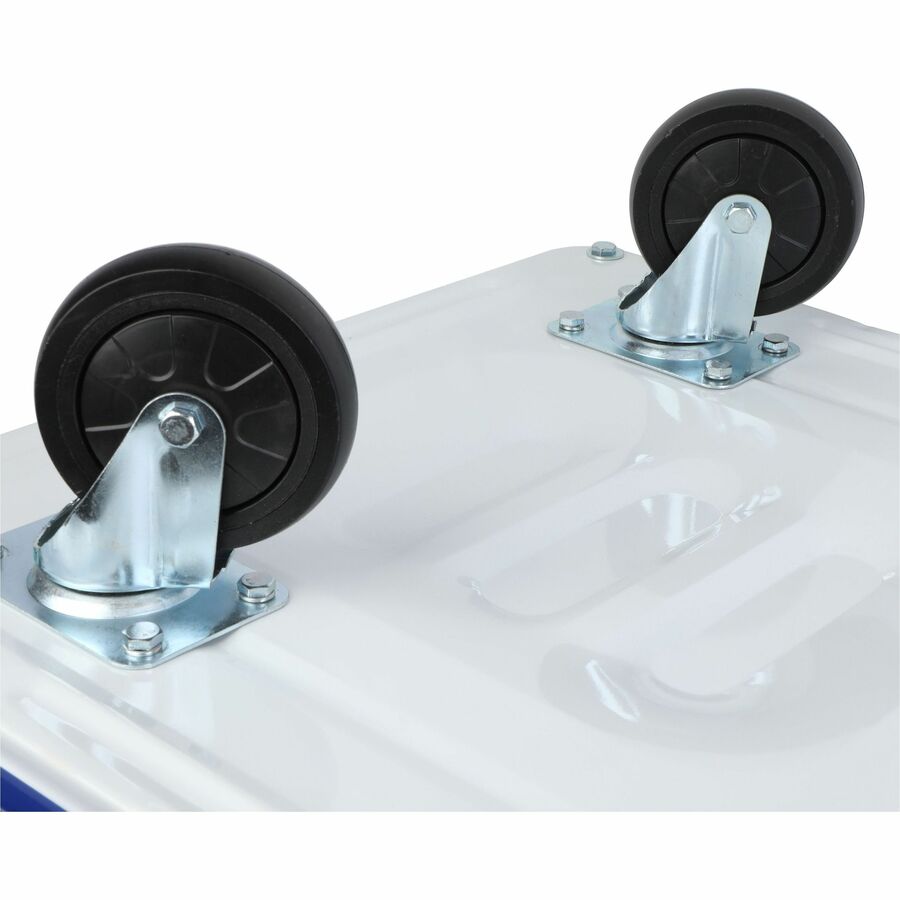 Sparco Folding Platform Truck - Tubular Handle - 660 lb Load Capacity - Steel, Polyvinyl Chloride (PVC) - 24.75" Width x 36" Depth x 29.50" Height - Gray - 1 Each
