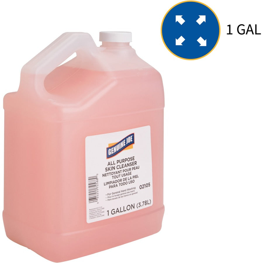 Genuine Joe All Purpose Skin Cleanser - 1 gal - Hand, Skin - Pink - 1 Each