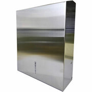 Genuine Joe C-Fold/Multi-fold Towel Dispenser Cabinet - C Fold, Multifold Dispenser - 13.5" Height x 11" Width x 4.3" Depth - Stainless Steel, Metal - Silver - Wall Mountable - 1 Each