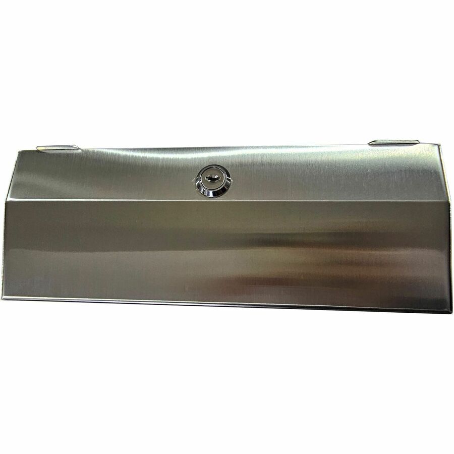 Genuine Joe C-Fold/Multi-fold Towel Dispenser Cabinet - C Fold, Multifold Dispenser - 13.5" Height x 11" Width x 4.3" Depth - Stainless Steel, Metal - Silver - Wall Mountable - 1 Each