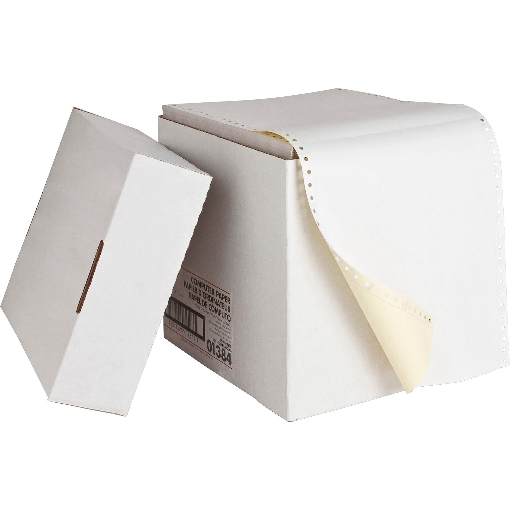Letter - 8 1/2" x 11" - 15 lb Basis Weight - Perforated - White - 1850 / Carton