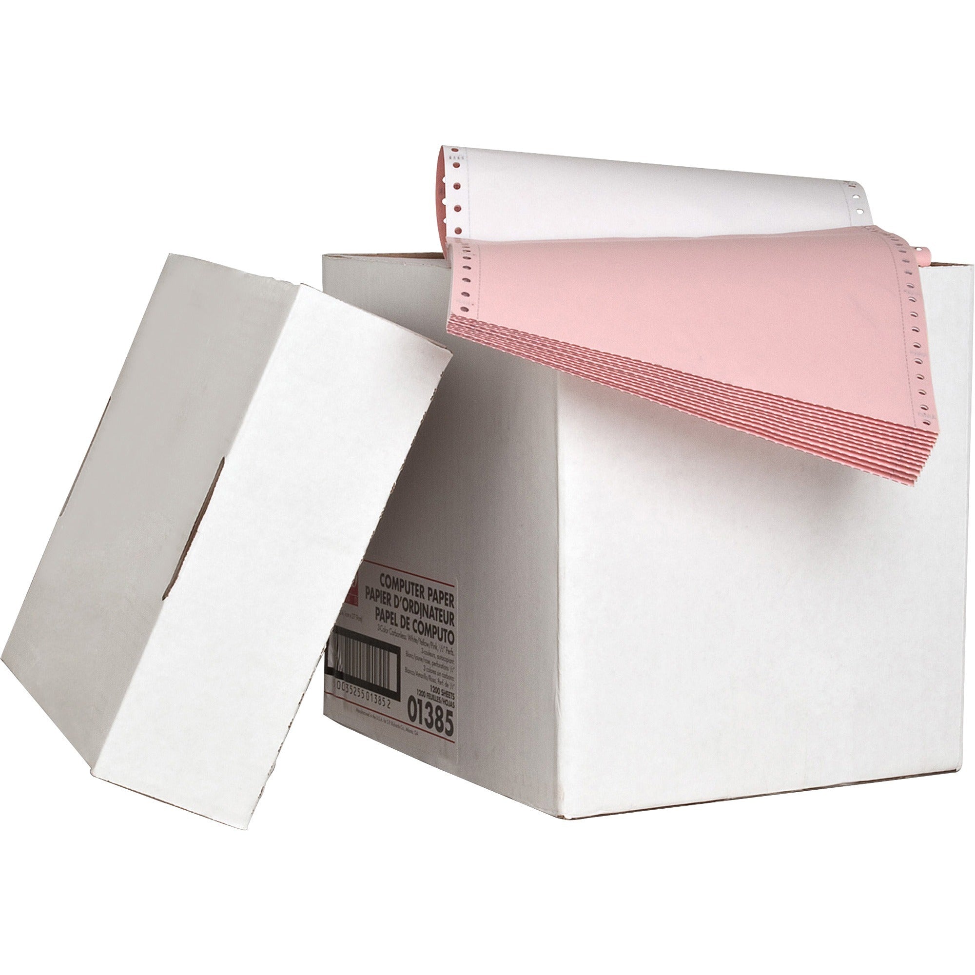 Letter - 8 1/2" x 11" - 15 lb Basis Weight - Perforated - Assorted - 1200 / Carton