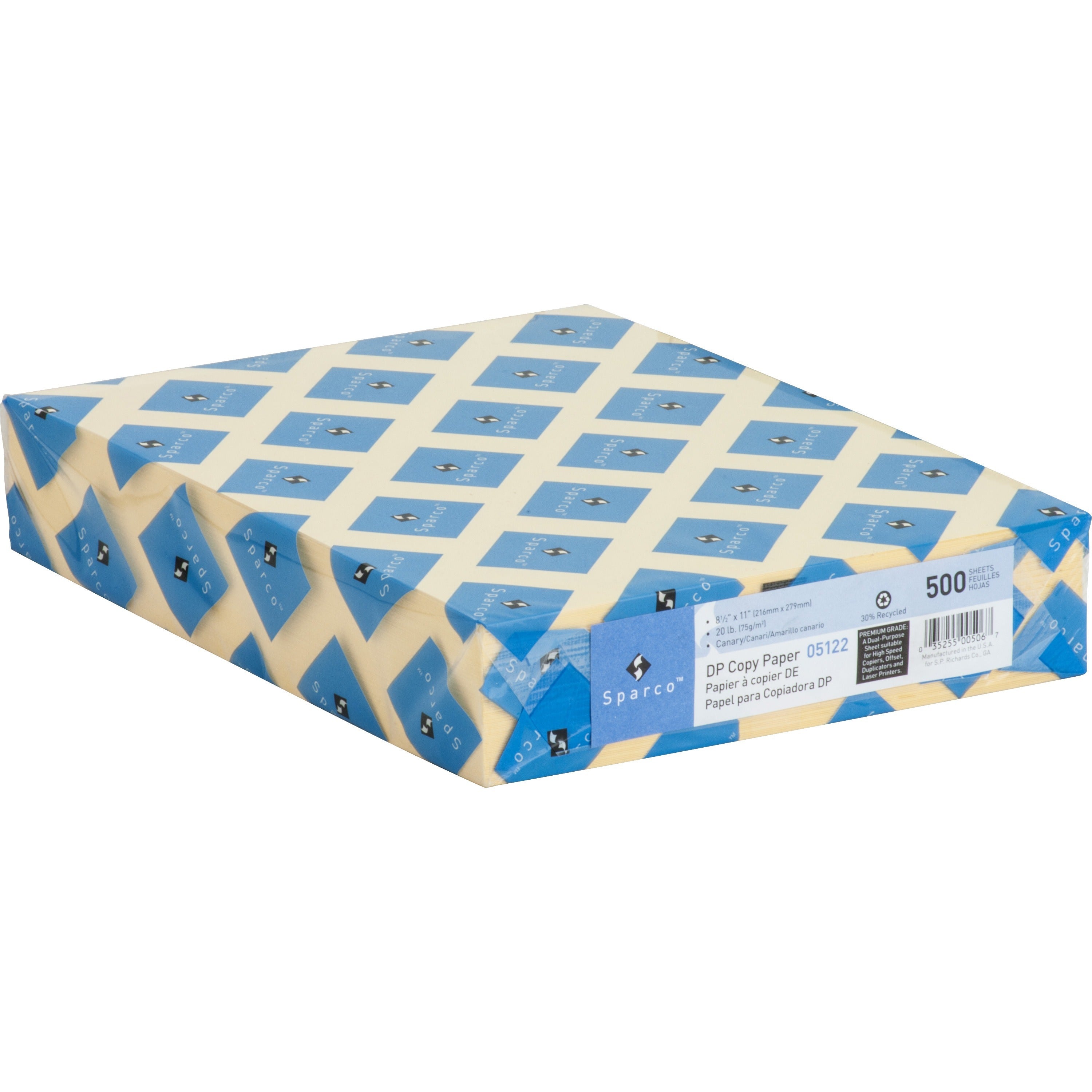 Letter - 8 1/2" x 11" - 20 lb Basis Weight - Sustainable Forestry Initiative (SFI) - Lint-free, Archival-safe, Acid-free - Canary - 500 / Ream