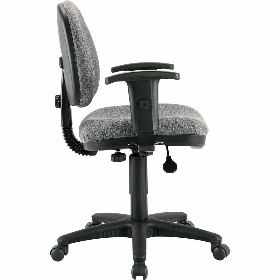 Lorell Millenia Series Pneumatic Adjustable Task Chair - Gray Seat Color - Armrest - 1 Each