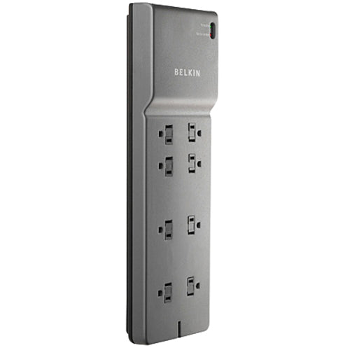 Gray - Right Angle - 8 x AC Power - 1875 VA - 3390 J - 125 V AC Input - Cable Modem/DSL/Fax/Phone, Coaxial Cable Line - 6 ft