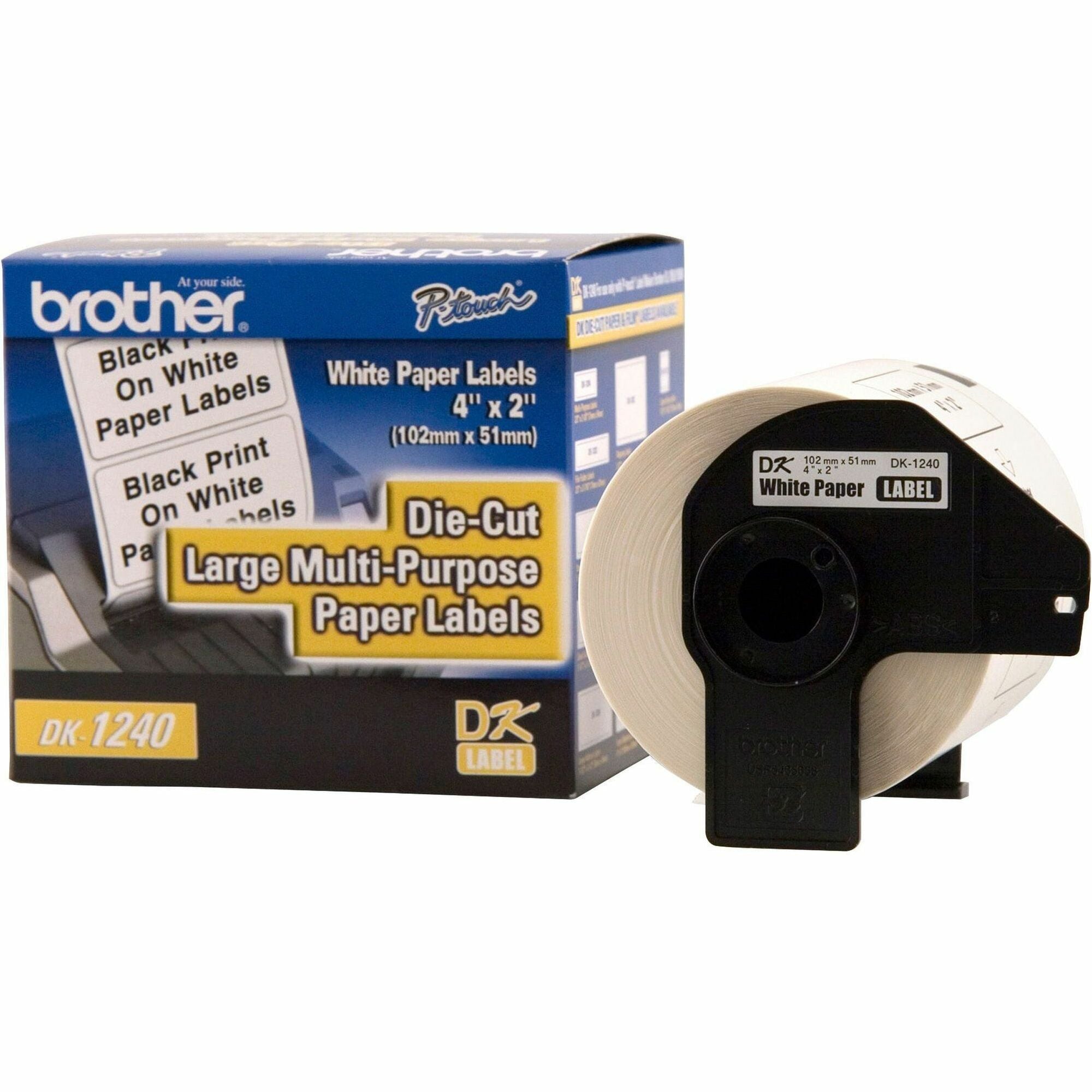 2" Width x 4" Length - Direct Thermal - White - Easy Peel - 600 Total Label(s) - 600 / Roll
