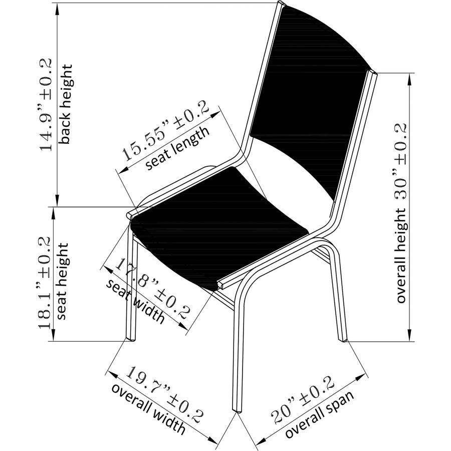 Lorell Padded Stacking Chairs