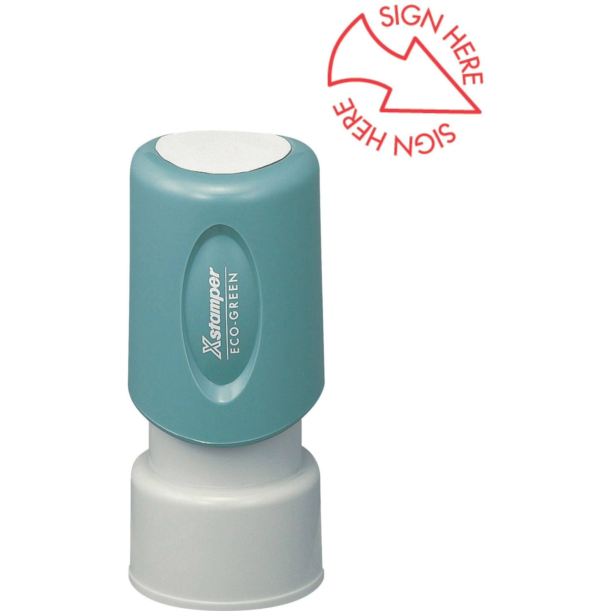Xstamper Pre-inked SIGN HERE Round Stamp