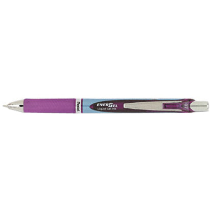 EnerGel EnerGel RTX Liquid Gel Pen - 0.7 mm Medium Needle Pen Point - Refillable - Retractable - Violet Ink - Gel-based - Blue Barrel - Stainless Steel Tip - 1 Each