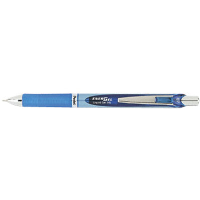 EnerGel EnerGel RTX Liquid Gel Pens - 0.7 mm Medium Needle Pen Point - Refillable - Retractable - Blue Ink - Gel-based - Blue, Silver Barrel - Stainless Steel Tip - 1 Each