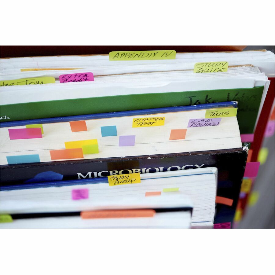 Post-it&reg; Flags - 100 - 1" Flag/Note Width x 1 3/4" Flag/Note Length - Rectangle - Unruled - White - Removable, Self-adhesive - Dispenser Included - 1 Pack