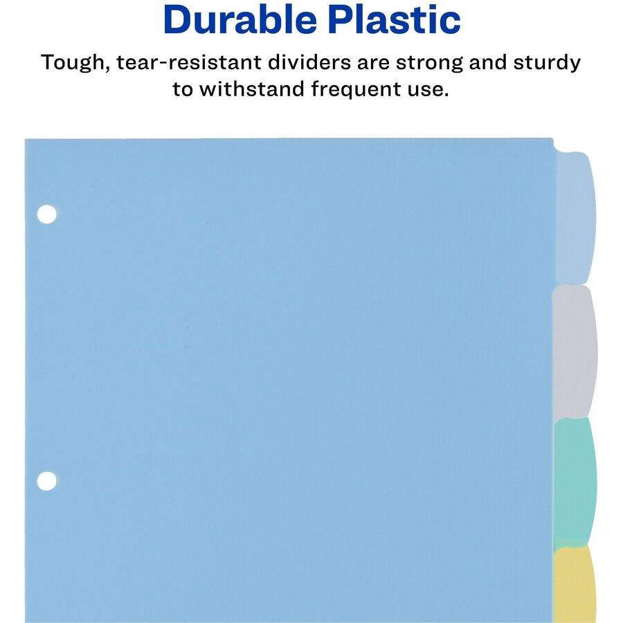Avery&reg; Big Tab Write & Erase Plastic Dividers, 5 tabs, 1 set