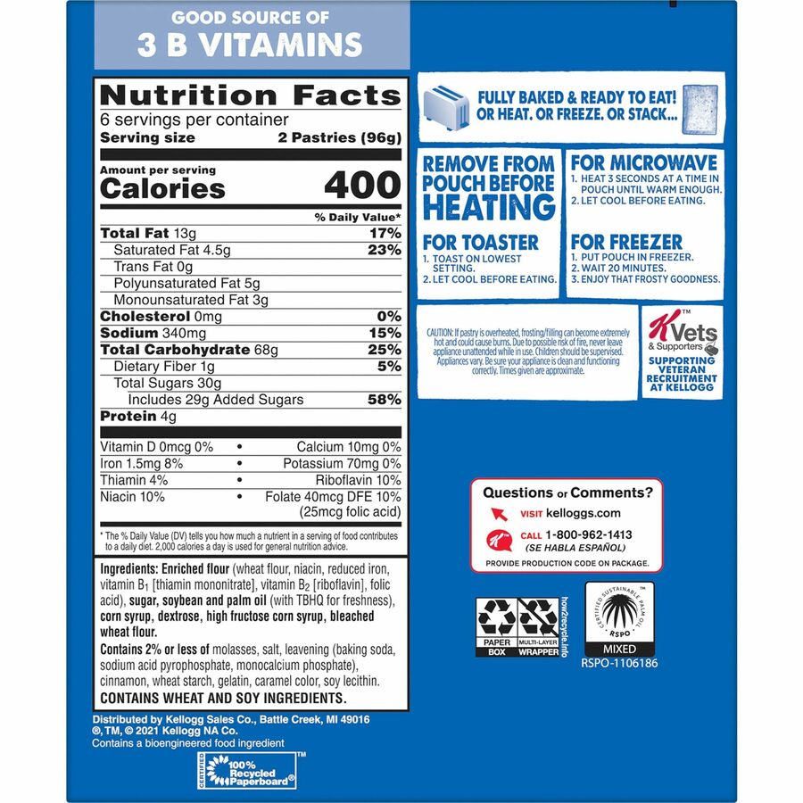 Cinnamon, Brown Sugar, Frosted Brown Sugar Cinnamon - 1 - 1.27 lb - 2/Pack - 6 / Box
