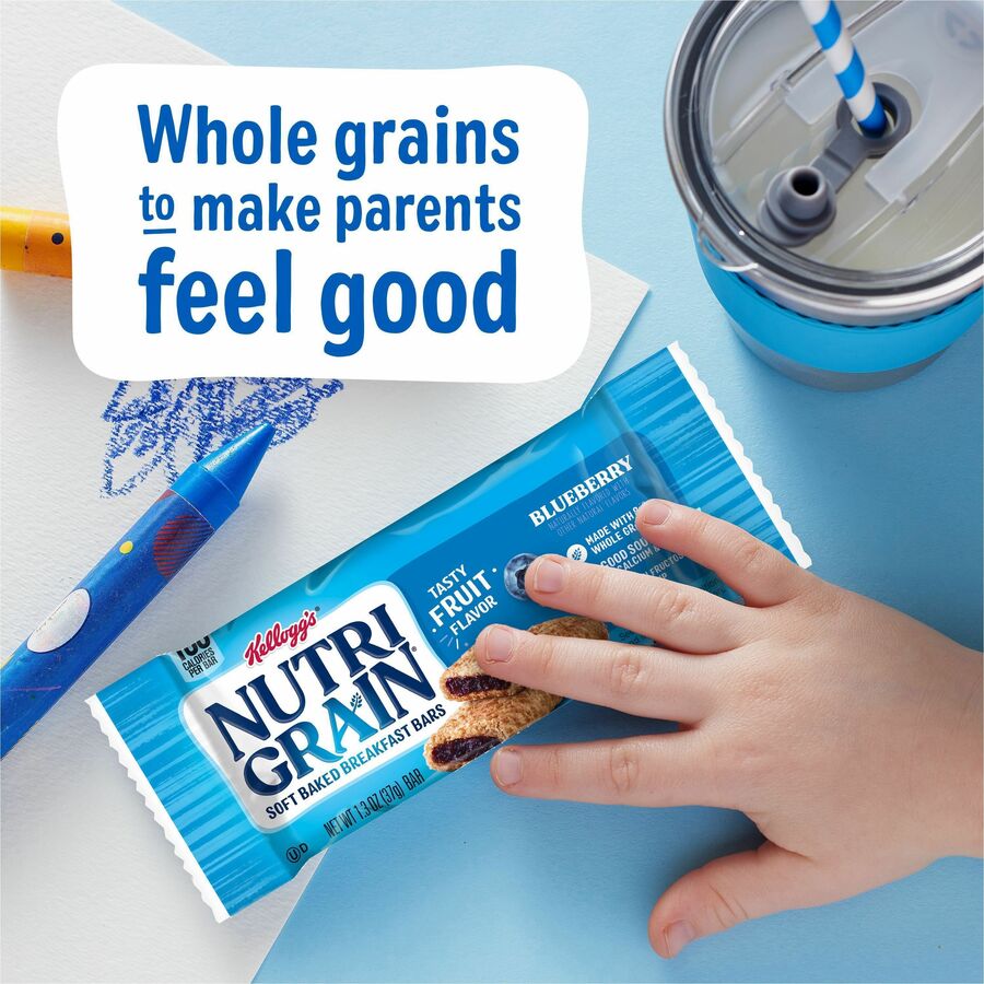 Nutri-Grain Keebler Fruity Cereal Bars - Individually Wrapped, Low Fat - Blueberry - 16 / Box