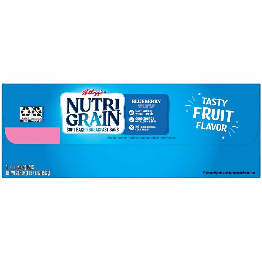 Nutri-Grain Keebler Fruity Cereal Bars - Individually Wrapped, Low Fat - Blueberry - 16 / Box