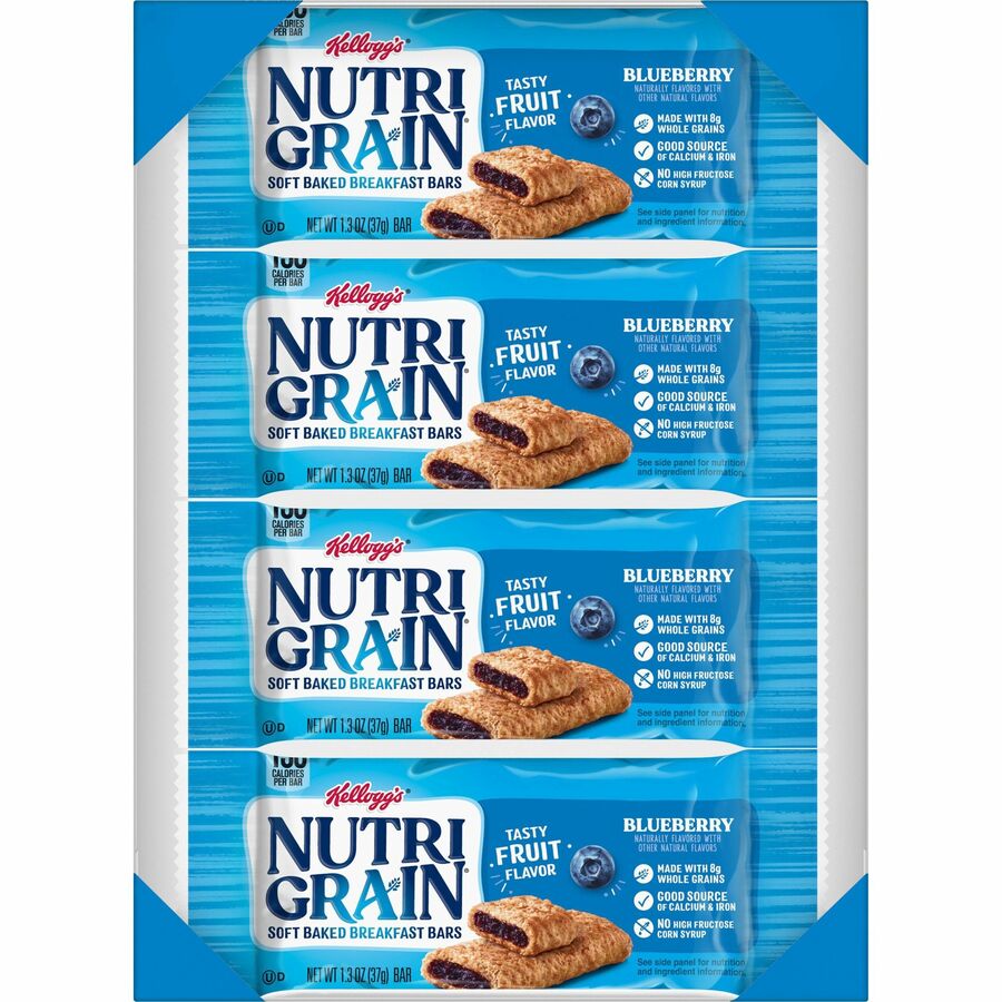 Nutri-Grain Keebler Fruity Cereal Bars - Individually Wrapped, Low Fat - Blueberry - 16 / Box