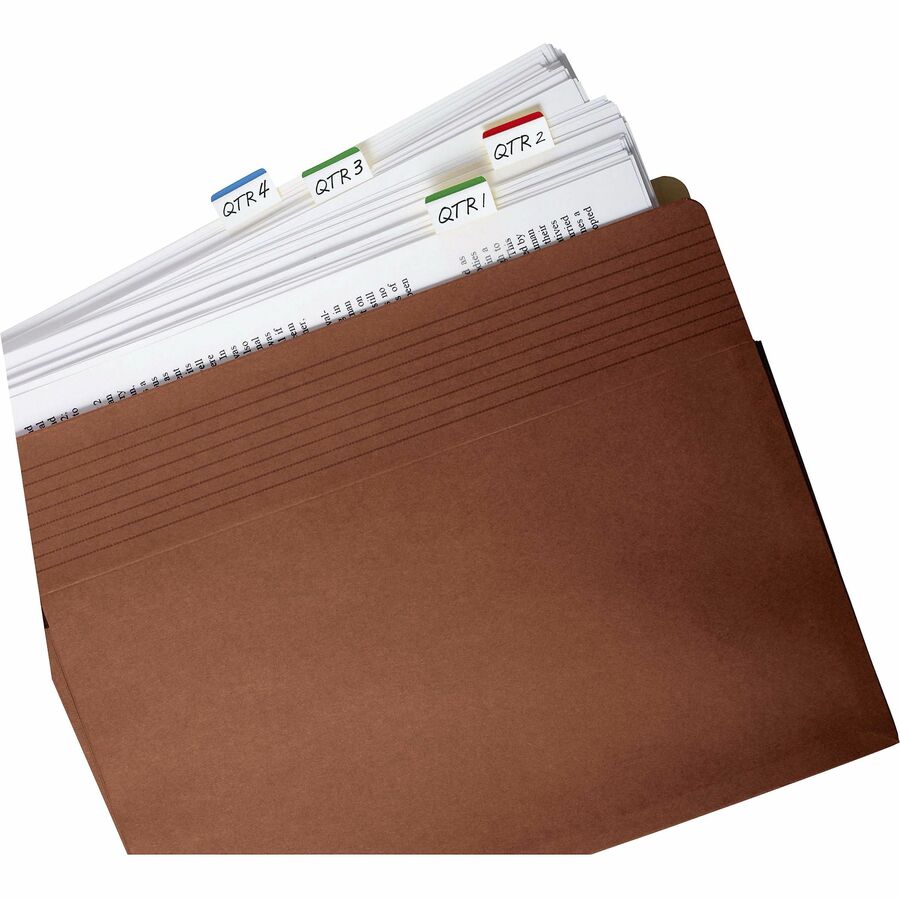 Post-it&reg; Durable Tabs - 1.50" Tab Height x 1" Tab Width - Green, Red, Blue Tab(s) - Repositionable - 1 Pack