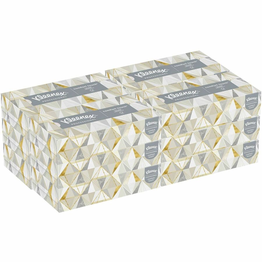 Kleenex Professional Facial Tissue for Business - Flat Box - 2 Ply - 8.30" Width x 7.80" Length - White - 125/Box - 12 / Carton