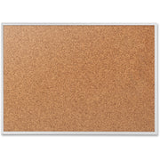 Quartet Classic Series Bulletin Board - 36" Board Height x 48" Board Width - Brown Natural Cork Surface - Heavy-gauge, Self-healing, Heavy Duty - Silver Aluminum Frame - 1 Each