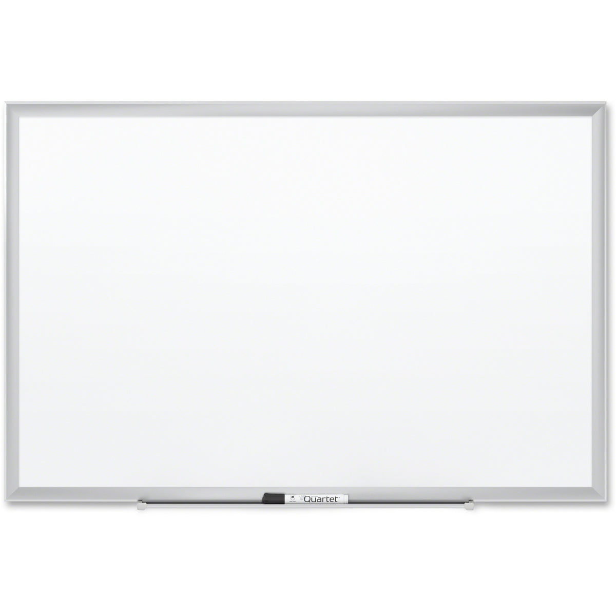 Quartet Classic Premium Porcelain Magnetic Board, 72" x 48", White Surface, Silver Aluminum Frame, Rectangle, Horizontal/Vertical Orientation, Magnetic, 1 Each