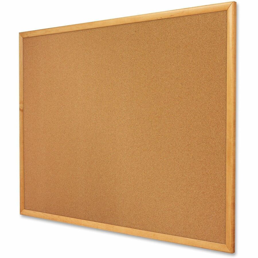 Quartet Classic Series Cork Bulletin Board - 24" Board Height x 36" Board Width - Brown Natural Cork Surface - Self-healing, Flexible, Durable - Oak Frame - 1 Each